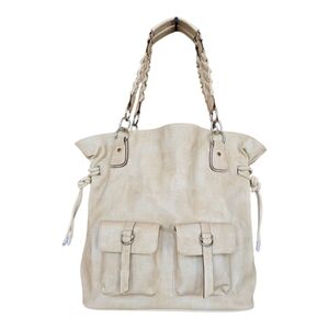 Nancy O'Dell Creative Memories Ivory Embossed Faux Leather Travel Tote